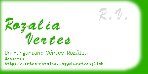 rozalia vertes business card